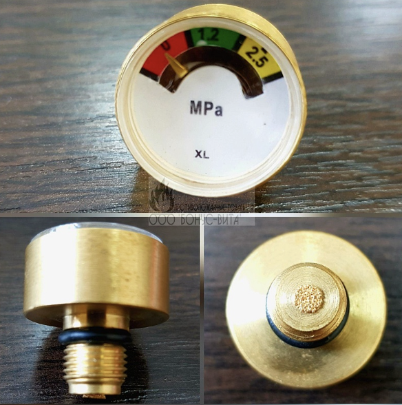 Манометр М8х1, латунь (25мм)