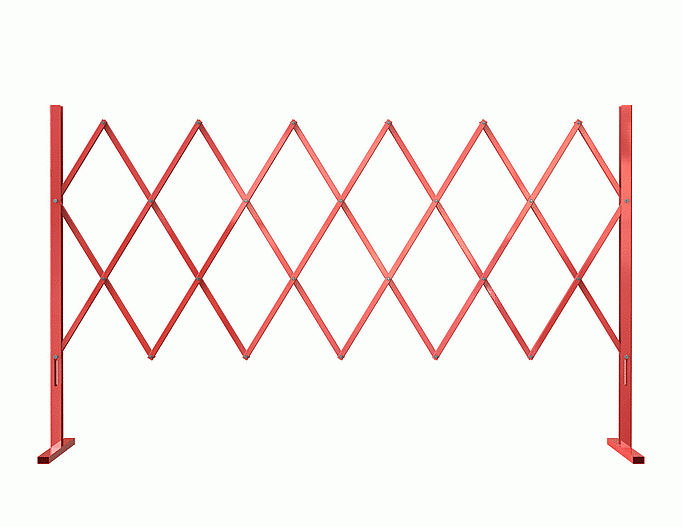 Передвижное ограждение В1800*Ш2000 (серия Р) из трубы 20х20. RAL2004