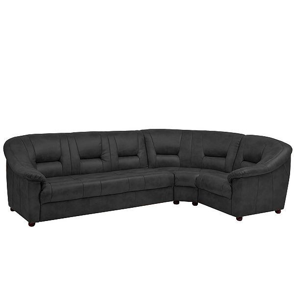 Диван угловой правый Триумф (V-300) 2800х1750х860мм (экокожа черная 1 категория)