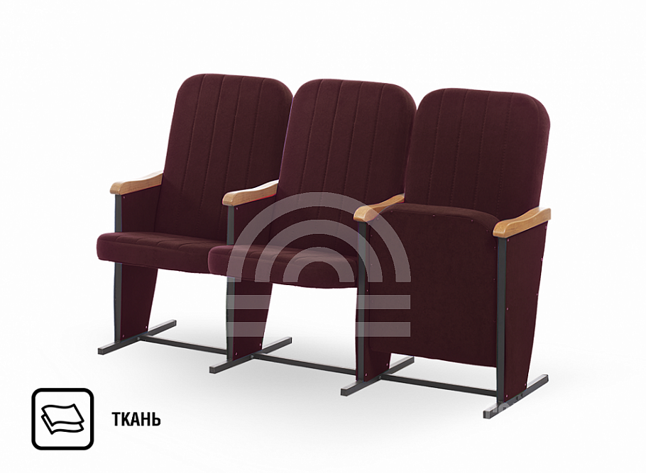 Секция 3-х местная Лондон КМ 7-03 кожзам К007 1680х700х1010мм