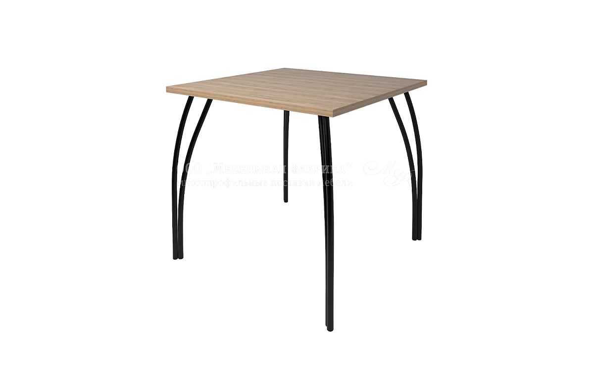 Стол обеденный Страйк СТ5-01 каркас черный муар 800х800х728мм Дуб горный 1023