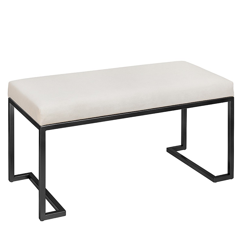 Банкетка OMEGA MINI, черная, Слоновая кость 850х400х450 мм