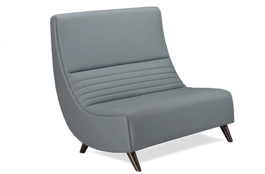 Диван 2-местный Овале без подлокотников Экокожа Лайт грей опоры цвет 7