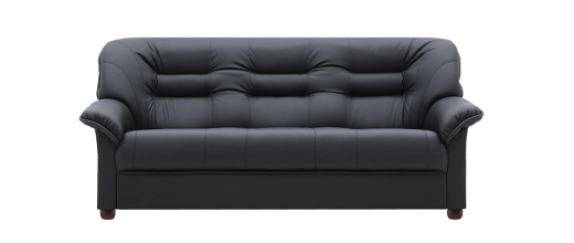 Диван Премьер 3-местный, экокожа, черный 1900х880х880 мм