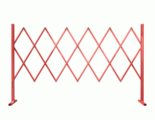 Передвижное ограждение В1800*Ш2000 (серия Р) из трубы 20х20. RAL2004