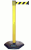 Индустриальная стойка BarrierBelt® Industrial Желтая  с желто-черной сигнальной лентой 4,5 метра