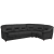 Диван угловой правый Триумф (V-300) 2800х1750х860мм (экокожа черная 1 категория)