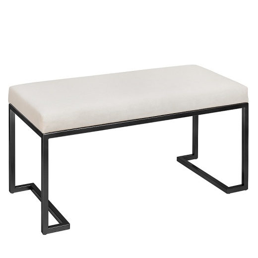 Банкетка OMEGA MINI, черная, Слоновая кость 850х400х450 мм