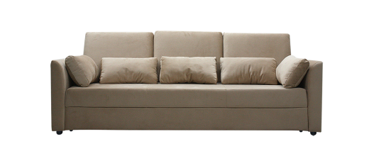 Диван Зикка 3-х местный, рогожка Sherlock 238 "коричневый" (Еврокнижка)